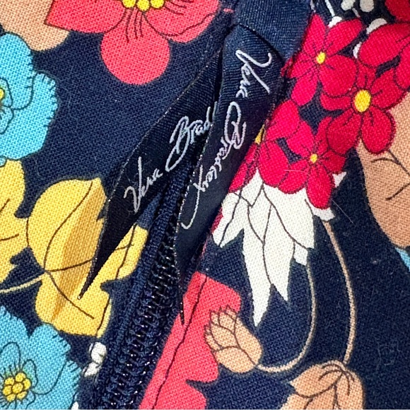 Vera Bradley Large Tote Happy Snails Fall Floral Travel Bag Boho Chic - Picture 4 of 6